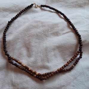 Two Vintage Wooden Necklaces